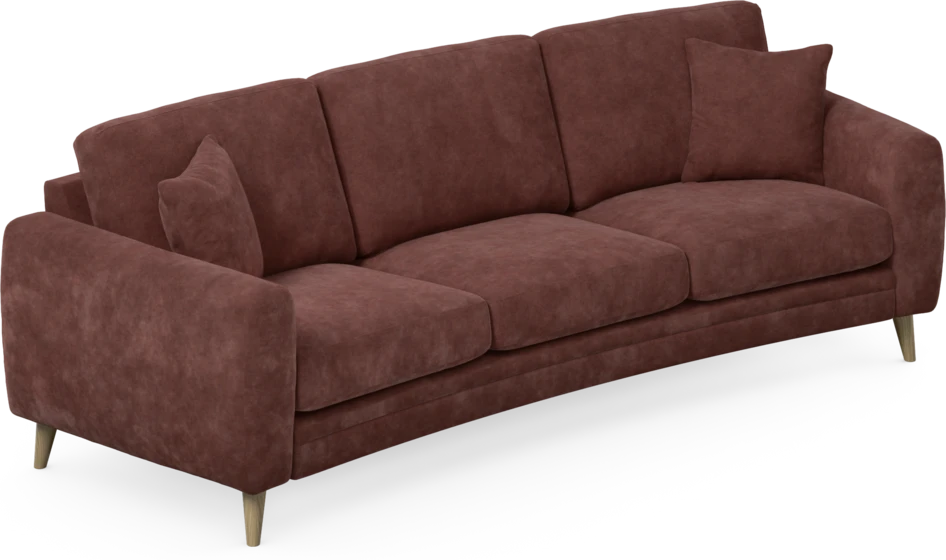 Eden - 3-sits soffa svängd - Röd