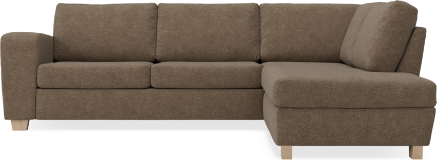Friday - 2,5-sits soffa med divan höger - Brun