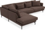 Harper - 3-sits soffa med divan vänster - Brun
