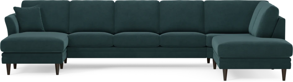 Eden - 3-sits soffa med schäslong vänster och divan höger - Blå