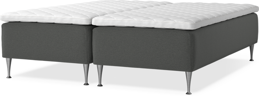 Delux Dream - Ramsäng, dubbelsäng med bäddmadrass - Grå