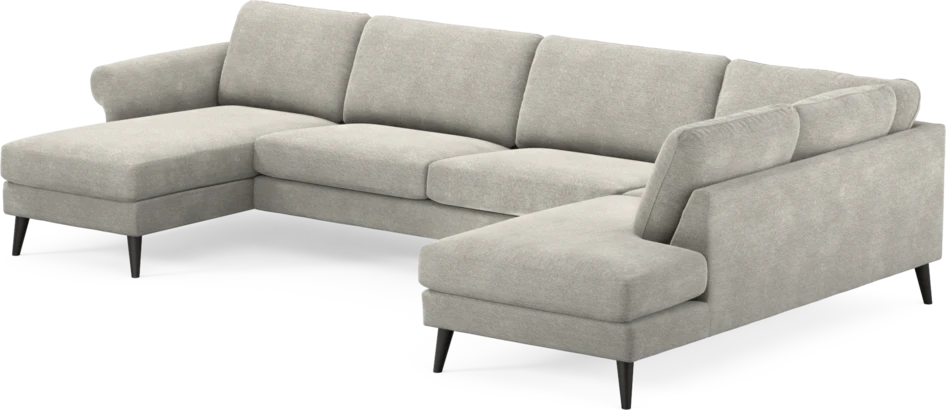Bridge - 3-sits soffa med schäslong vänster och divan höger - Grå