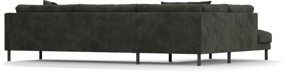 Harper - 3-sits soffa med divan vänster - Svart