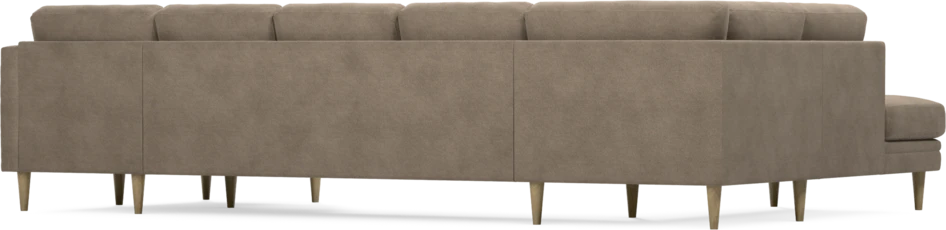 Eden - 3-sits soffa med divan vänster och schäslong höger - Brun