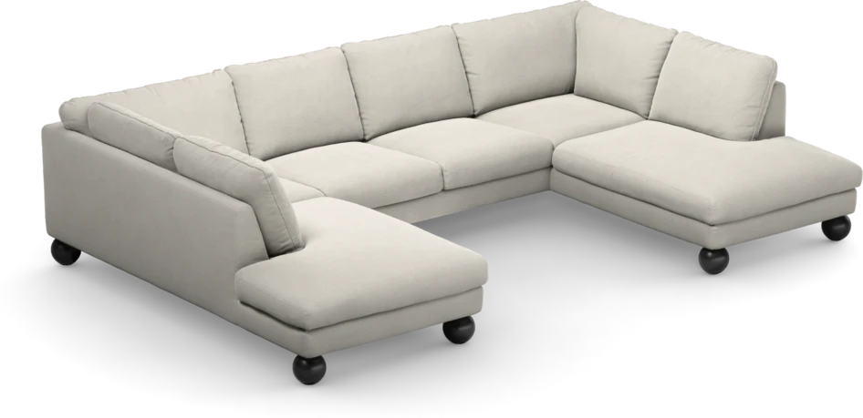 Madison Lux - 2-sits soffa med divan vänster och höger - Vit