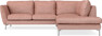 Madison - 2-sits soffa med divan höger - Röd