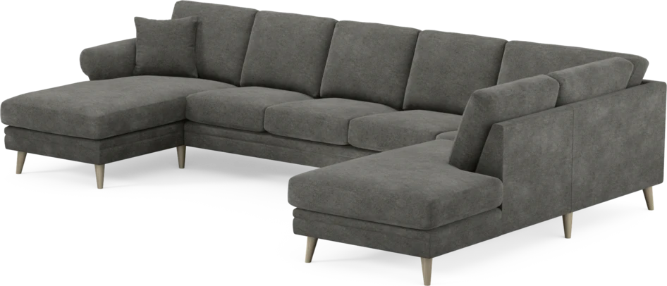 Eden - 3-sits soffa med schäslong vänster och divan höger - Grå