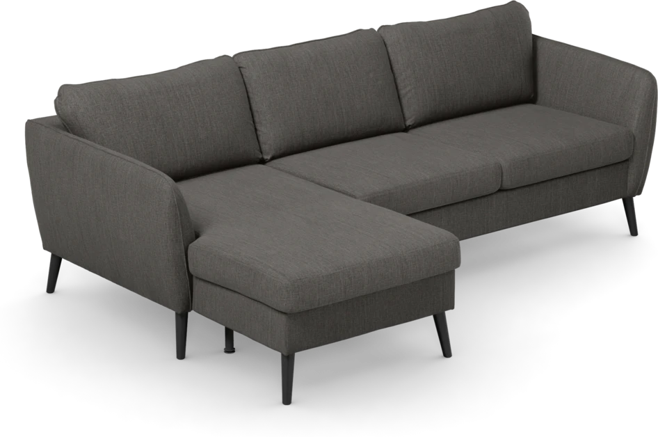 County - 3-sits soffa med flyttbar schäslong - Brun