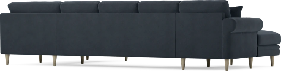 Eden - 3-sits soffa med schäslong vänster och divan höger - Blå