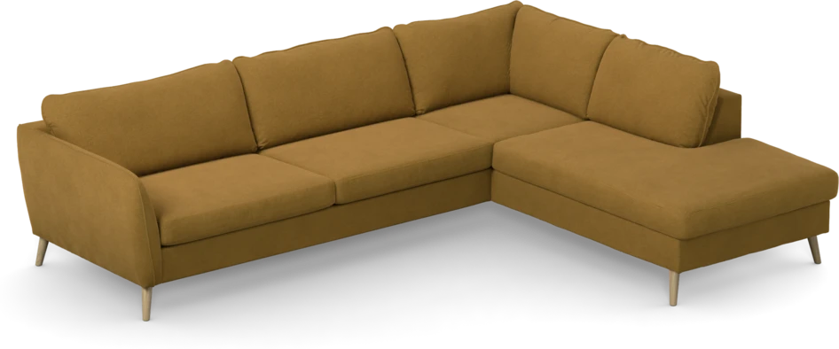 County - 2,5-sits soffa med divan höger - Gul