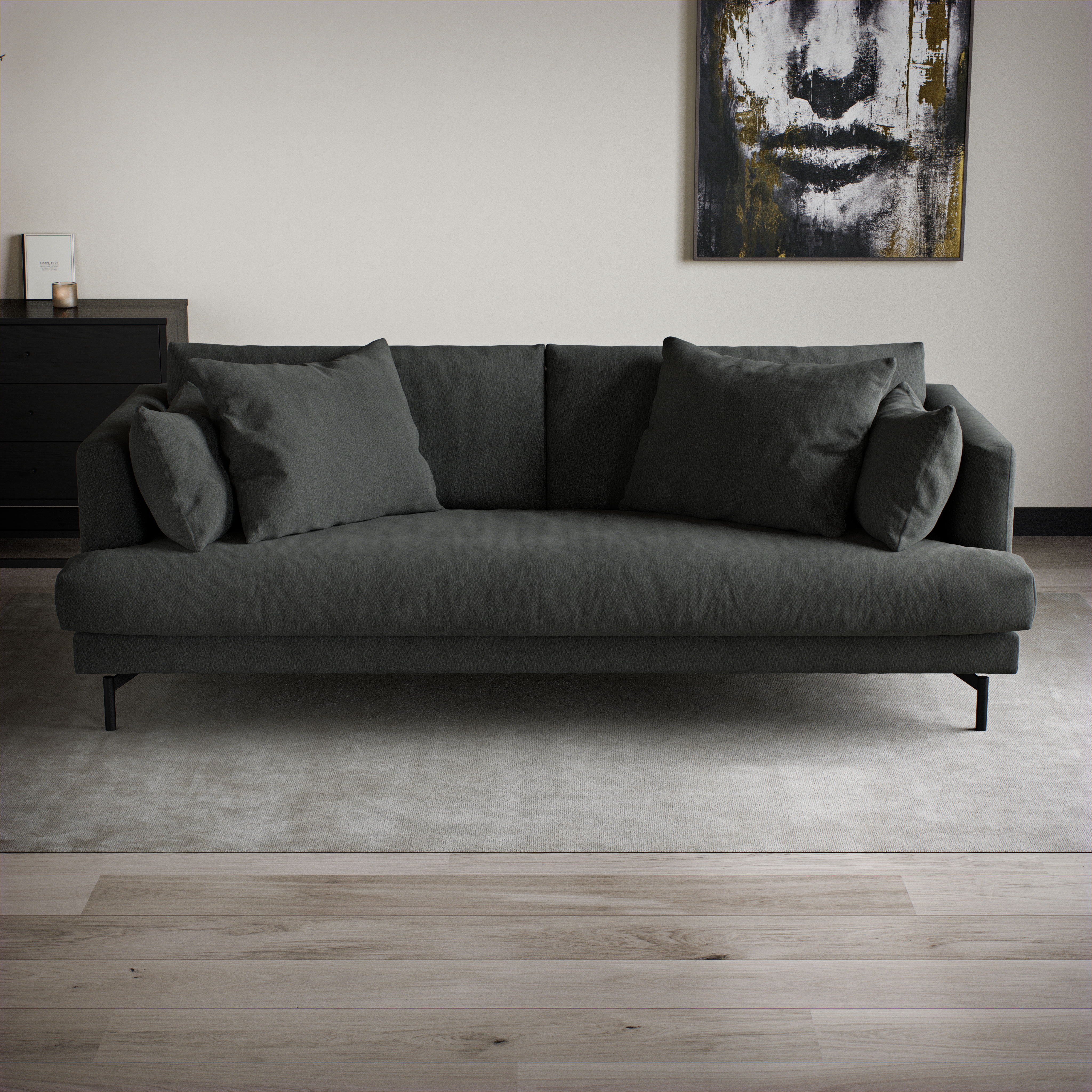 Harper - 3-sits soffa, hel dyna - inspiration
