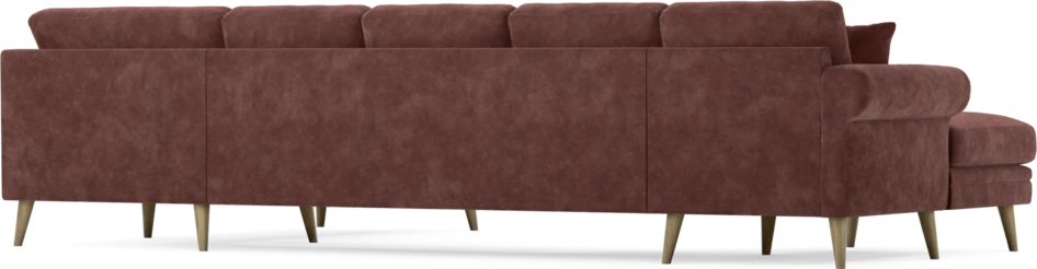 Eden - 3-sits soffa med schäslong vänster och divan höger - Röd