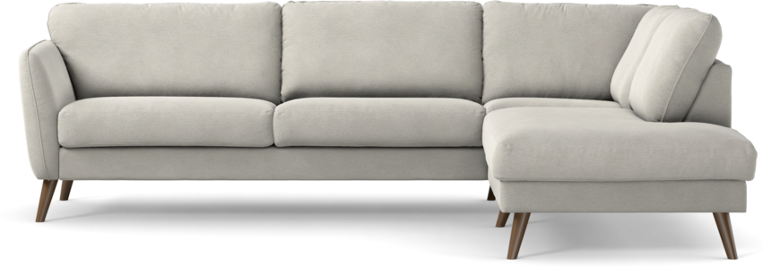 Bridge - 3-sits soffa med divan höger - Grå