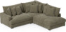Rossi - 2-sits soffa med divan höger - Grön