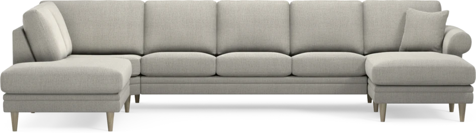 Eden - 3-sits soffa med divan vänster och schäslong höger - Grå