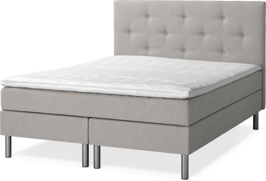 Bergamo - Kontinentalsäng, dubbelsäng med bäddmadrass och pikerad sänggavel