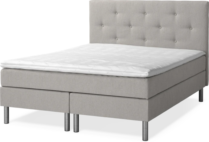 Bergamo, Kontinentalsäng, dubbelsäng med bäddmadrass och pikerad sänggavel