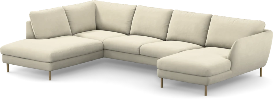 Madison - 2-sits soffa med divan vänster och schäslong höger - Vit