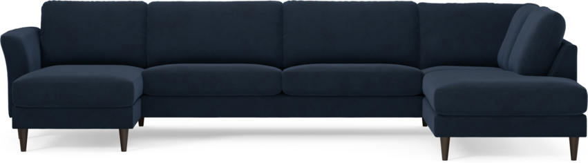 Bridge - 3-sits soffa med schäslong vänster och divan höger - Blå