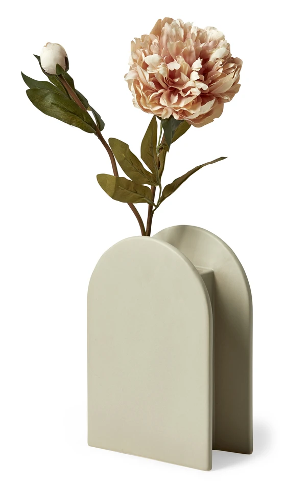 Pion - Snittblomma, H 54 cm - Beige