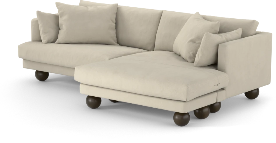 Harper - 4-sits med schäslong XL höger - Vit