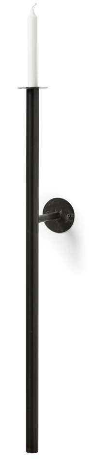 Pipe - Väggljusstake, H 80 cm - Svart