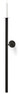 Pipe - Väggljusstake, H 80 cm - Svart