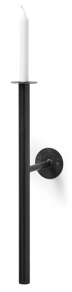 Pipe - Väggljusstake, H 50 cm - Svart