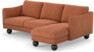 Madison - 2-sits soffa med schäslong höger - Orange
