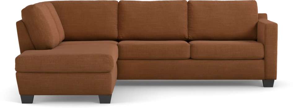 Friday - 2,5-sits soffa med divan vänster - Orange
