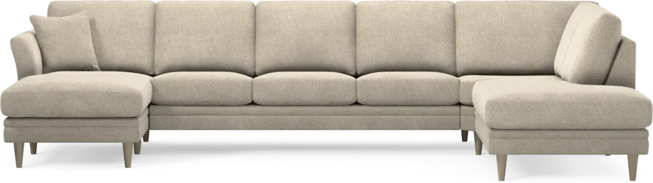 Eden - 3-sits soffa med schäslong vänster och divan höger - Beige