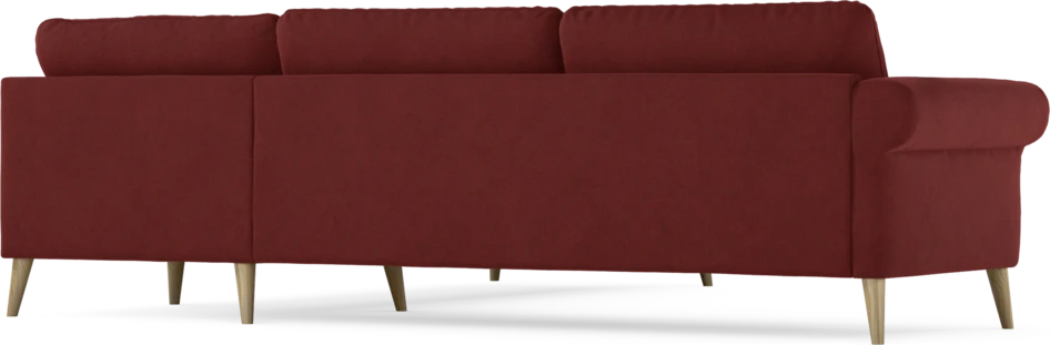Bridge - Hörnsoffa, 3+3-sits - Röd