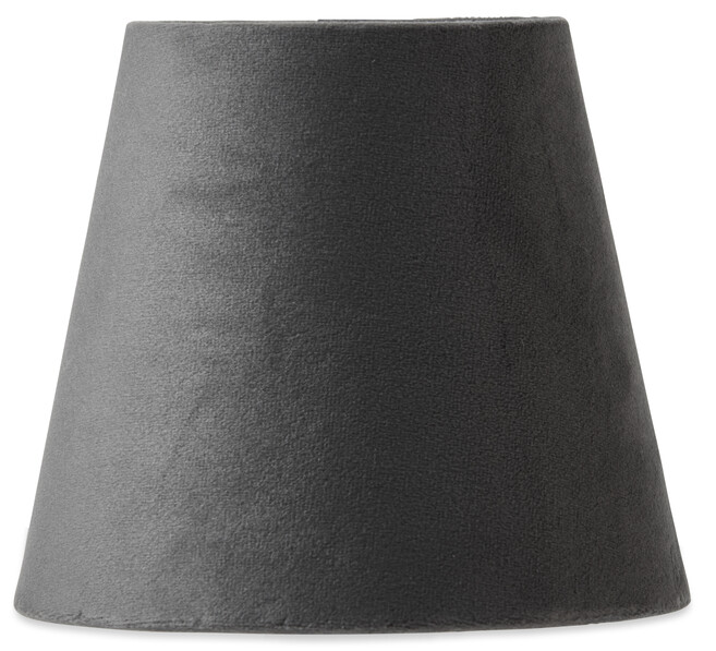 Velvet - Lampskärm, Ø14 H12 cm - Grå