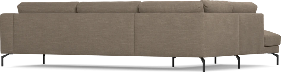 Willow - 3-sits soffa med divan vänster, fast klädsel - Brun