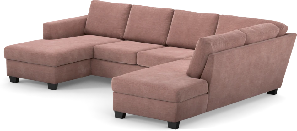 Friday - 3-sits soffa med schäslong vänster och divan höger - Rosa