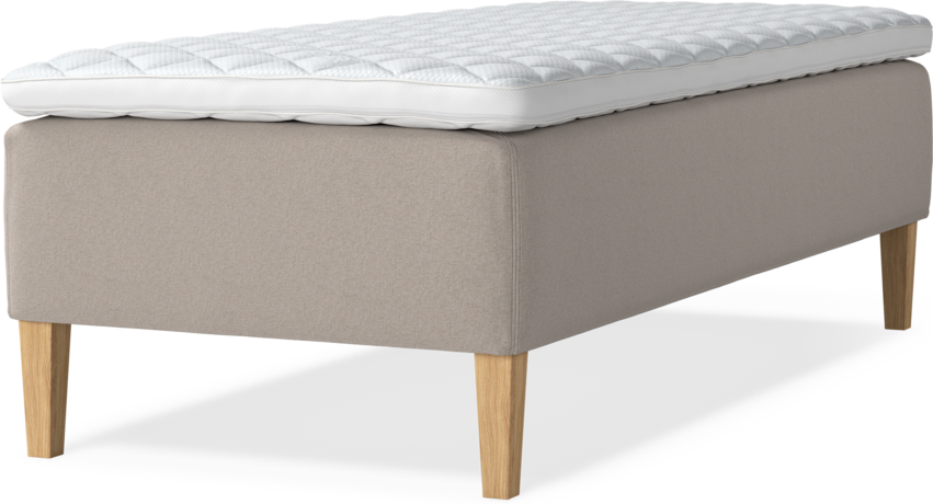 Delux Dream - Ramsäng, enkelsäng med bäddmadrass - Beige