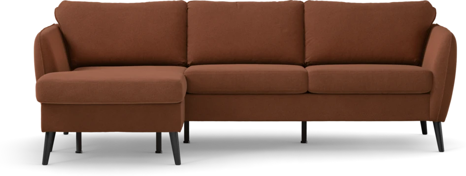 County - 3-sits soffa med flyttbar schäslong - Orange