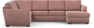 Friday - Hörnsoffa, 2+3-sits med schäslong höger - Rosa