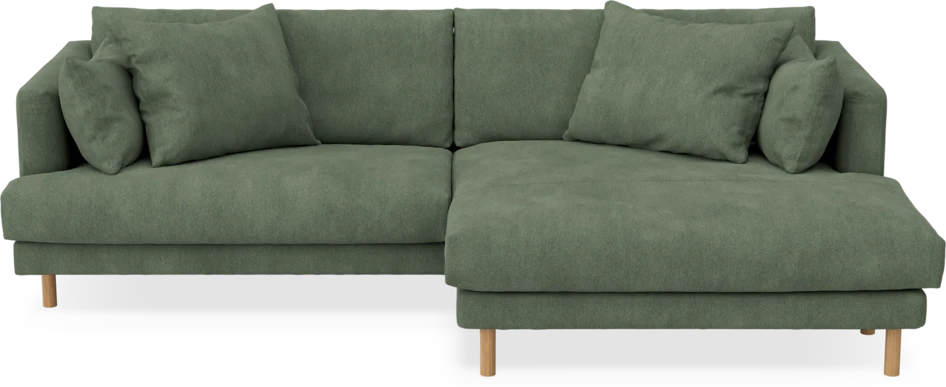 Harper - 4-sits med schäslong XL höger - Grön