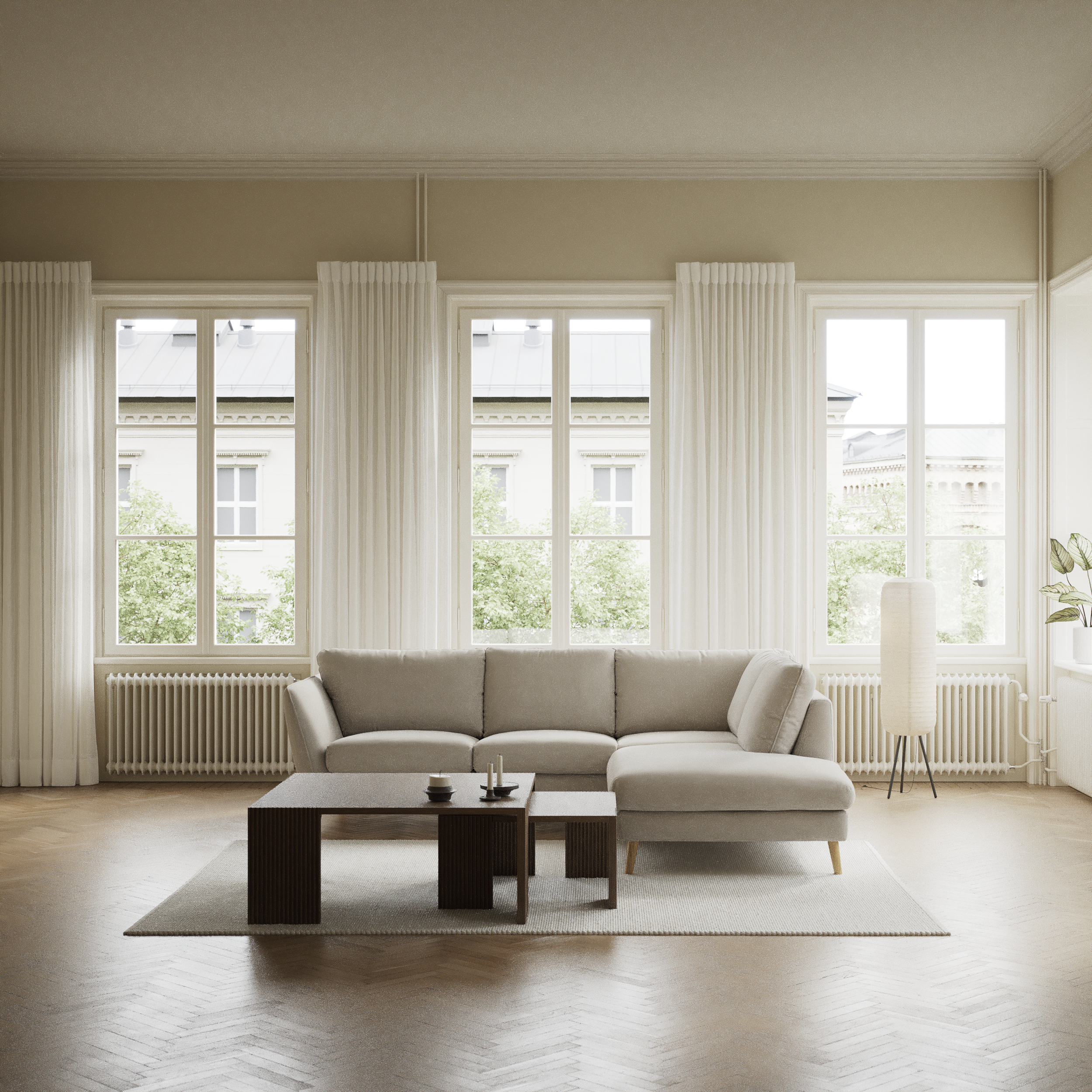 Madison, 2-sits soffa med divan höger