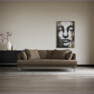 Harper - 3-sits soffa, hel dyna - Brun