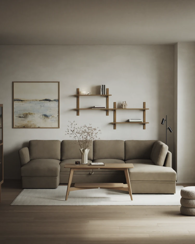 Öland - Bäddsoffa med schäslong vänster och divan höger - inspiration