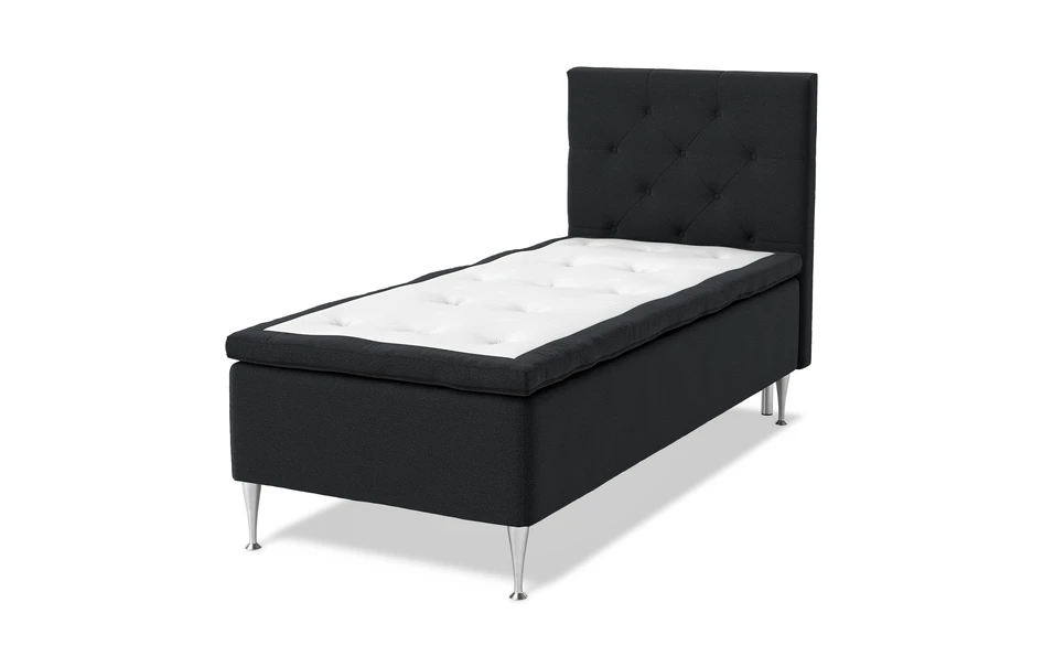 Dream Delux - Ramsäng, enkelsäng med bäddmadrass Sleep Delux - Svart