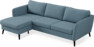 County - 3-sits soffa med flyttbar schäslong - Blå