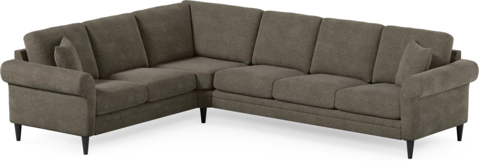 Eden - Hörnsoffa, 2+3-sits - Brun
