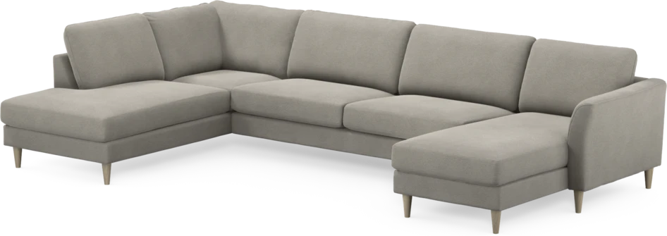 Bridge - 3-sits soffa med divan vänster och schäslong höger - Grå