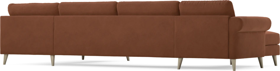 Bridge - 3-sits soffa med schäslong vänster och divan höger - Orange