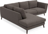 Madison - 2-sits soffa med divan vänster - Grå