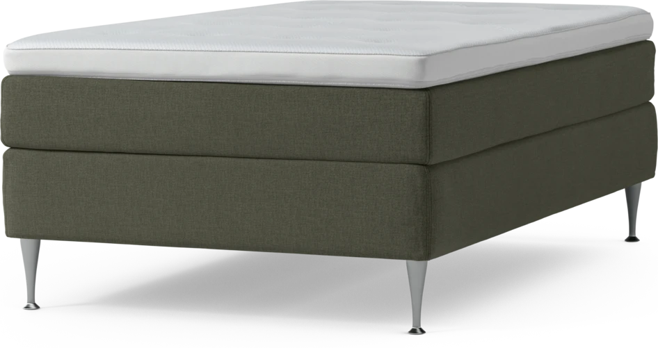 Delux Sense - Kontinentalsäng, enkelsäng 120 cm med bäddmadrass och sängben