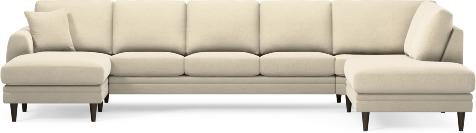 Eden - 3-sits soffa med schäslong vänster och divan höger - Beige